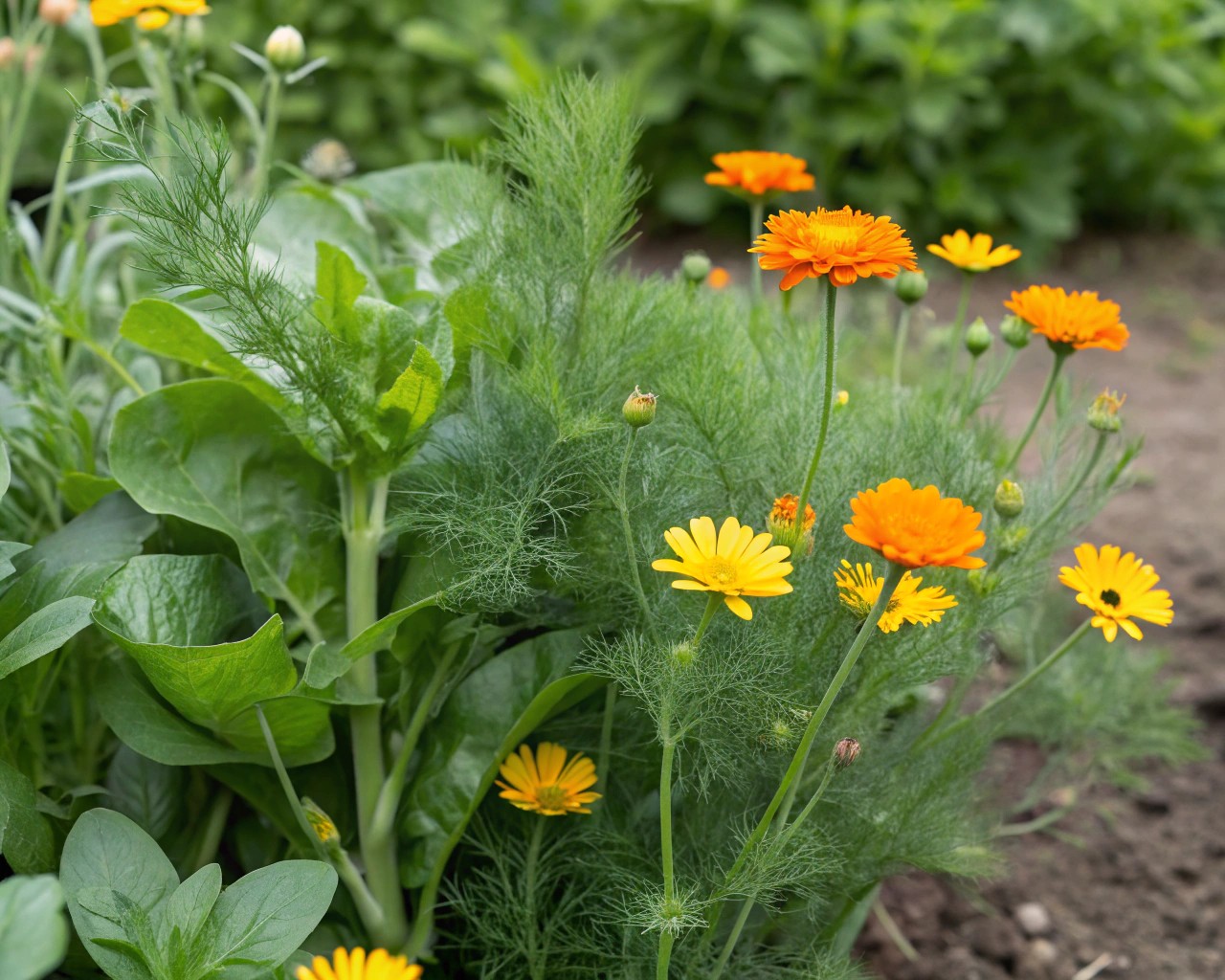 Fennel pairs well with many companion plants, enhancing biodiversity and ecological balance in gardens.